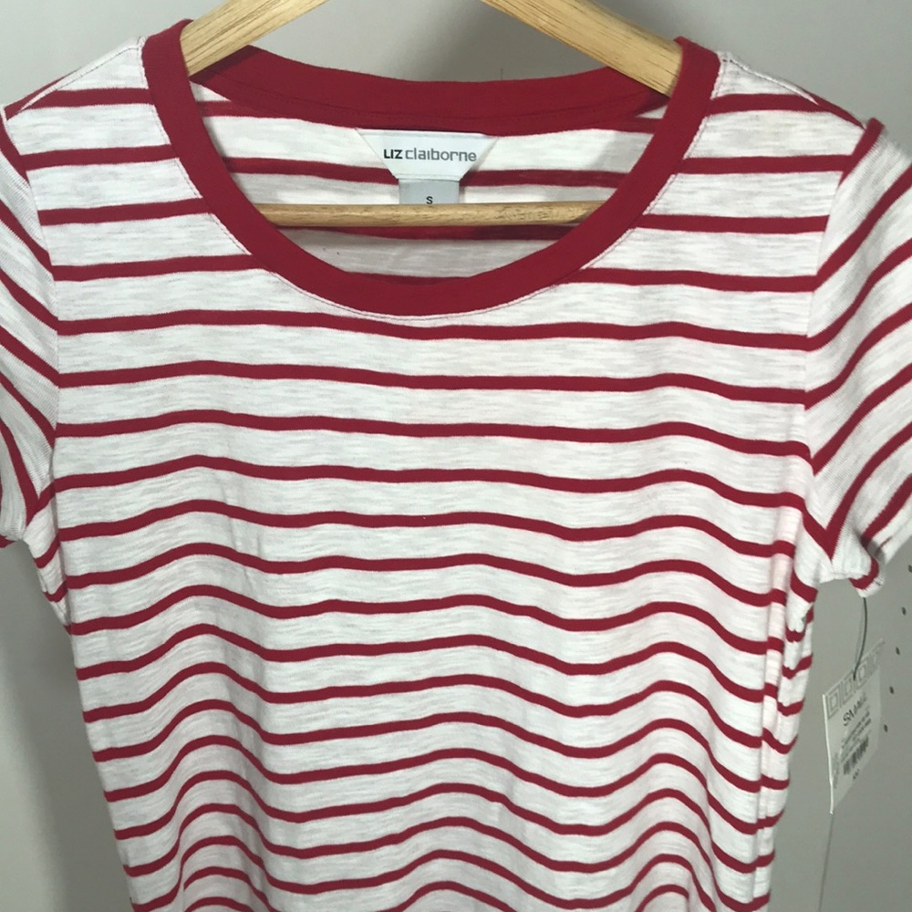 LIZ Claiborne Short Sleeve Drawstring Hem Tee